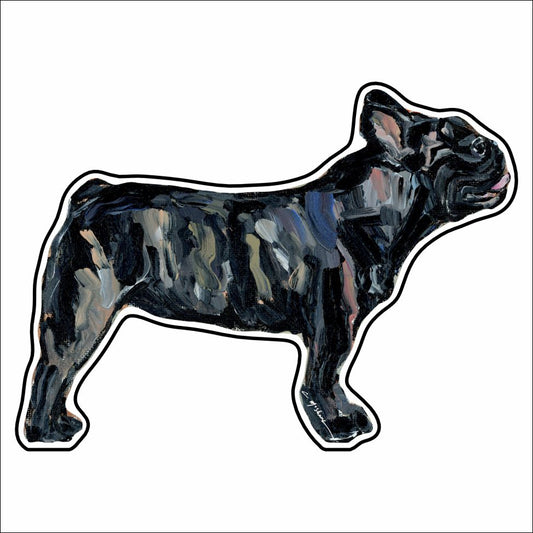 CMS-893-C10 Frenchie Brindle Button | 0.125Acrylic Button | Case of 10