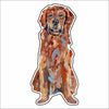 CMS-899-C10 Golden Retriever Red Sitting Button | 0.125Acrylic Button | Case of 10