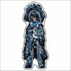 CMS-781-C10 Goldenoodle Black With Blue Bow Sticker |  Removable | Case of 10