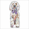 CMS-786-C10 Goldendoodle Purple Bow Sticker |  Removable | Case of 10