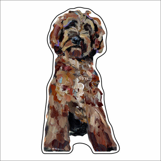 CMS-907-C10 Goldendoodle Red Button | 0.125Acrylic Button | Case of 10