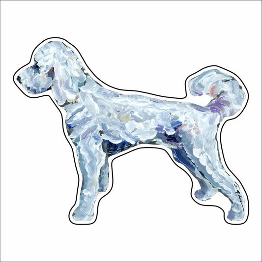 CMS-908-C10 Goldendoodle White Button | 0.125Acrylic Button | Case of 10