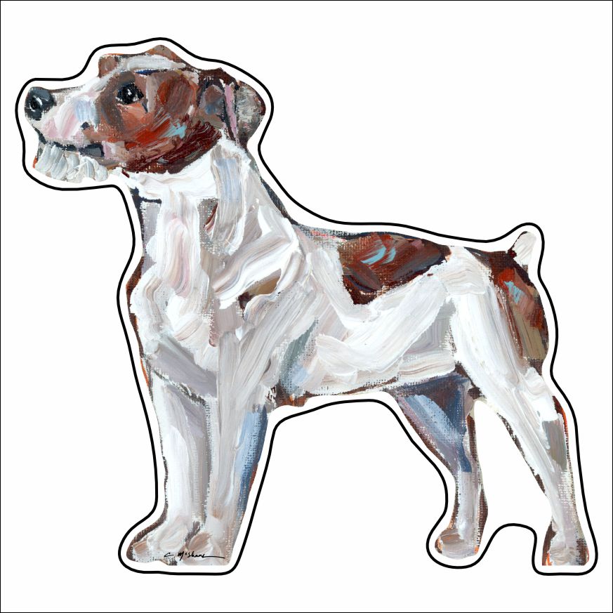 CMS-793-C10 Jack Russell Wire-Haired Sticker |  Removable | Case of 10