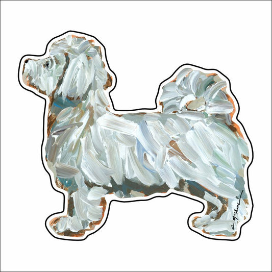 CMS-920-C10 Maltese Short Hair Button | 0.125Acrylic Button | Case of 10