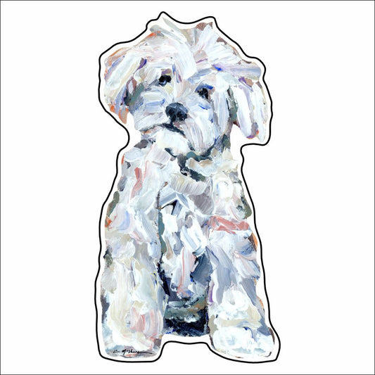 CMS-1046-C10 Maltipoo White Magnet | 0.125Acrylic Magnet | Case of 10