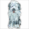CMS-924-C10 Old English Sheepdog Gray & White Button | 0.125Acrylic Button | Case of 10