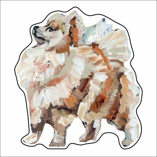 CMS-927-C10 Pomeranian Apricot Button | 0.125Acrylic Button | Case of 10