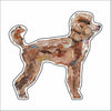 CMS-809-C10 Poodle Apricot Sticker |  Removable | Case of 10