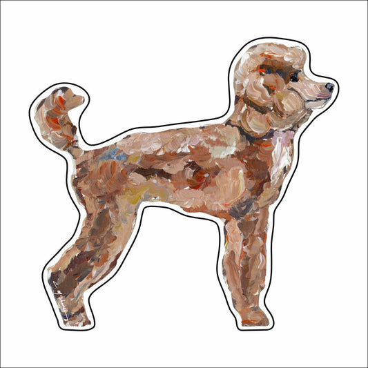 CMS-929-C10 Poodle Apricot Button | 0.125Acrylic Button | Case of 10