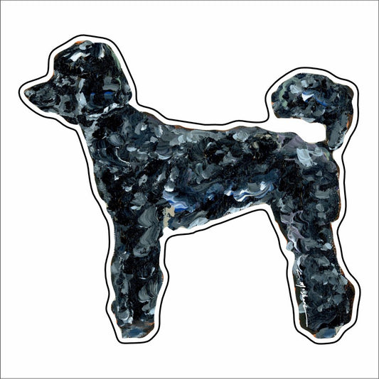CMS-930-C10 Poodle Black Button | 0.125Acrylic Button | Case of 10