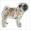 CMS-933-C10 Pug fawn Button | 0.125Acrylic Button | Case of 10