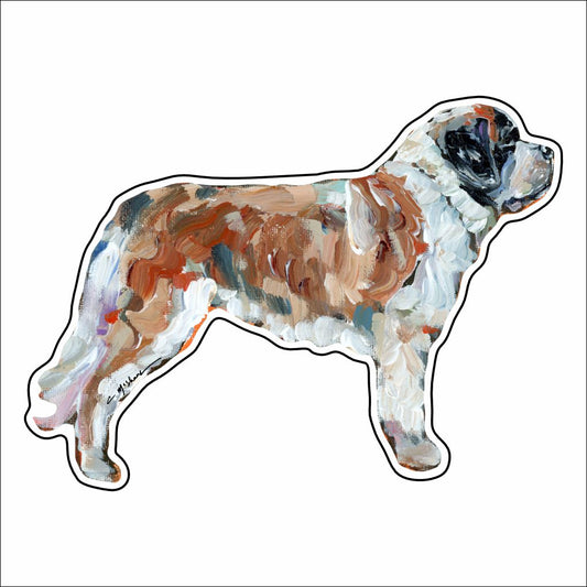 CMS-937-C10 Saint Bernard Button | 0.125Acrylic Button | Case of 10