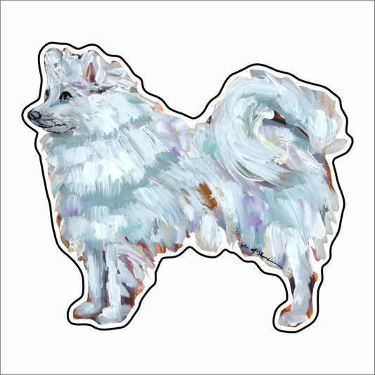 CMS-938-C10 Samoyed Button | 0.125Acrylic Button | Case of 10