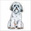CMS-824-C10 Shih Tzu White Sticker |  Removable | Case of 10