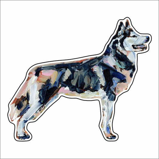 CMS-947-C10 Siberian Husky Button | 0.125Acrylic Button | Case of 10