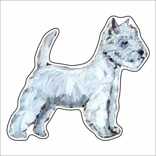 CMS-950-C10 Westie Button | 0.125Acrylic Button | Case of 10
