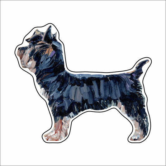 CMS-953-C10 Yorkie Black & Tan Button | 0.125Acrylic Button | Case of 10