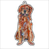 CMS-1147-C10 Golden Retriever Red Sitting Bag Charm | 0.125Acrylic Bag Charm | Case of 10