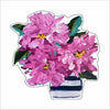 CNJ-004 Rhododendron Navy Striped Vase | 0.75Acrylic Contour |