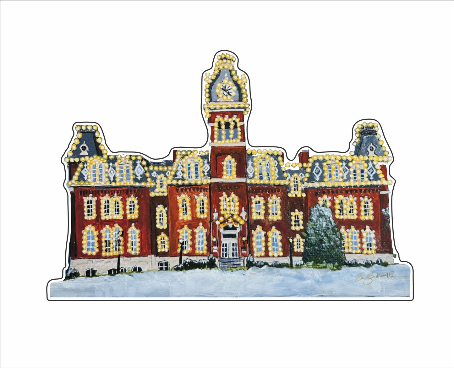 CNJ-007 Woodburn Lights Building | 0.75Acrylic Contour |