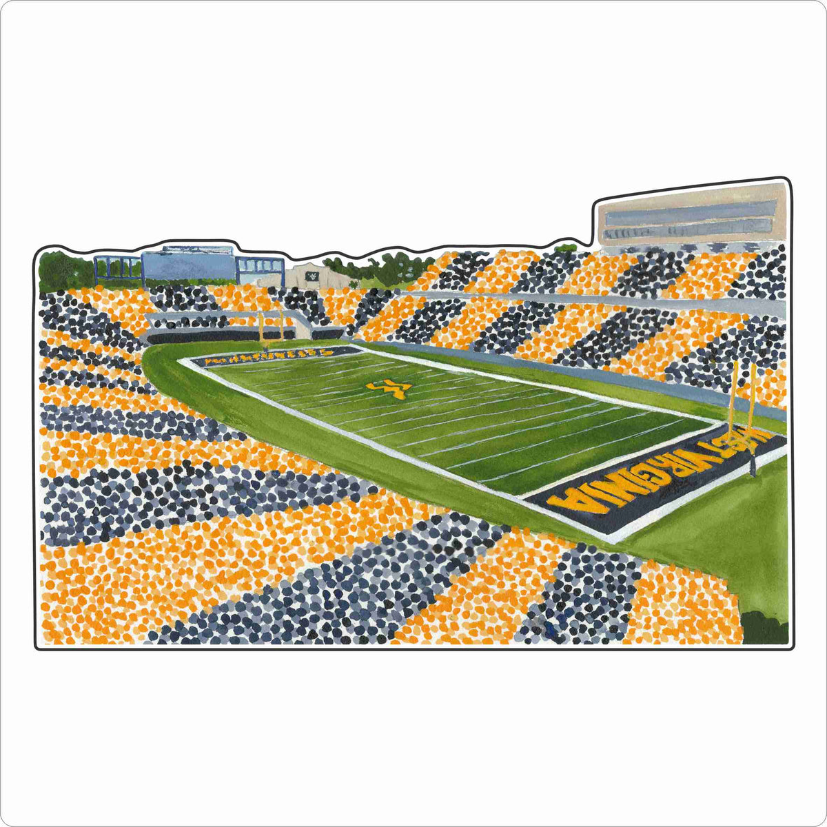 CNJ-013 CNJ-013 WVU Stadium | 0.75Acrylic Contour