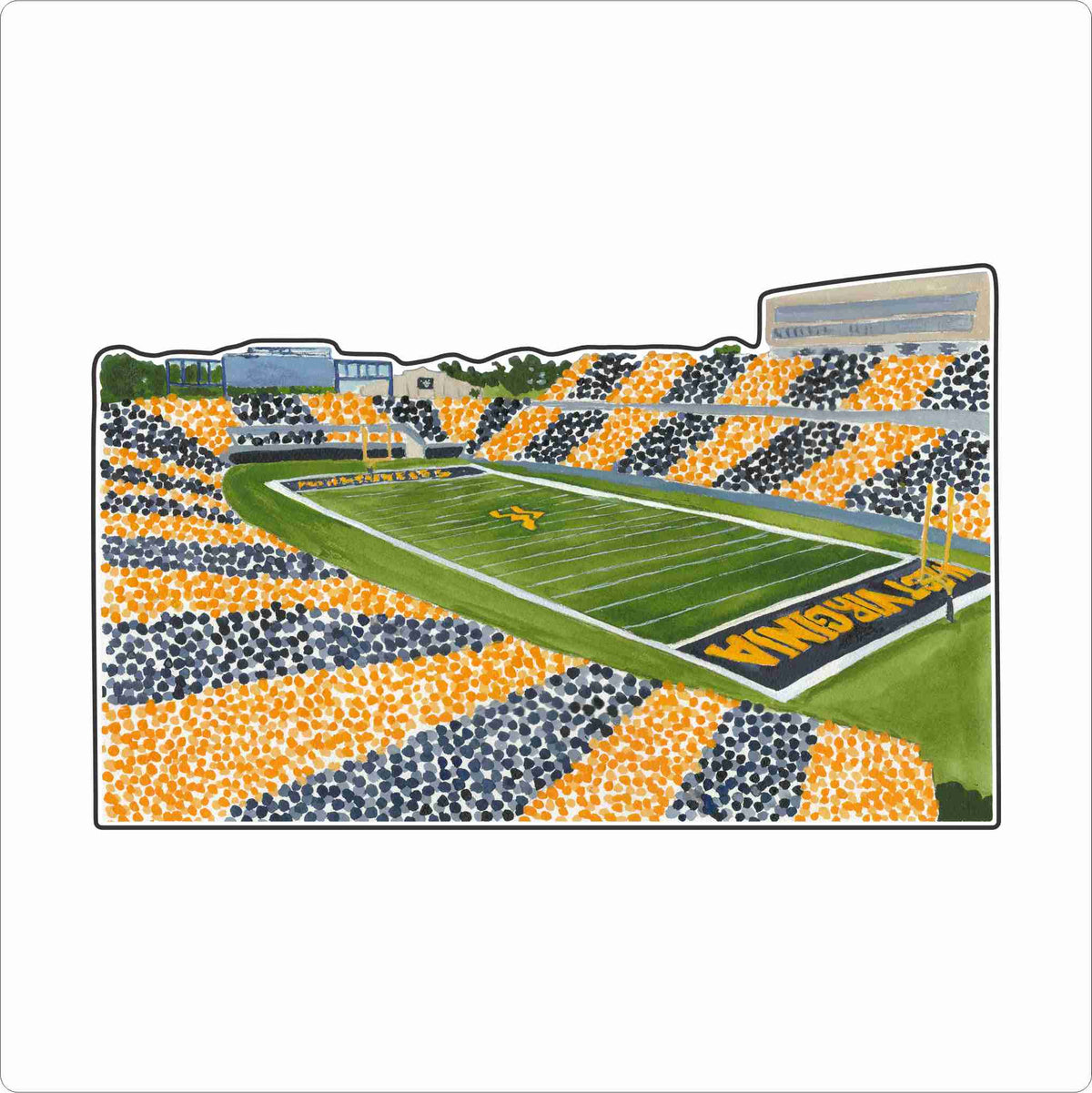 CNJ-014 CNJ-014 WVU Stadium Mini | 0.50Acrylic Mini Contour