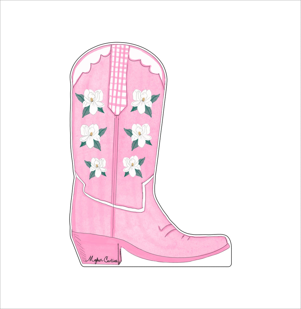 MCD-001 Pink Boot Magnolia | 0.75in. Acrylic Contour