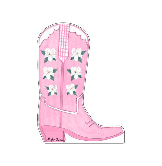 MCD-001 Pink Boot Magnolia | 0.75in. Acrylic Contour