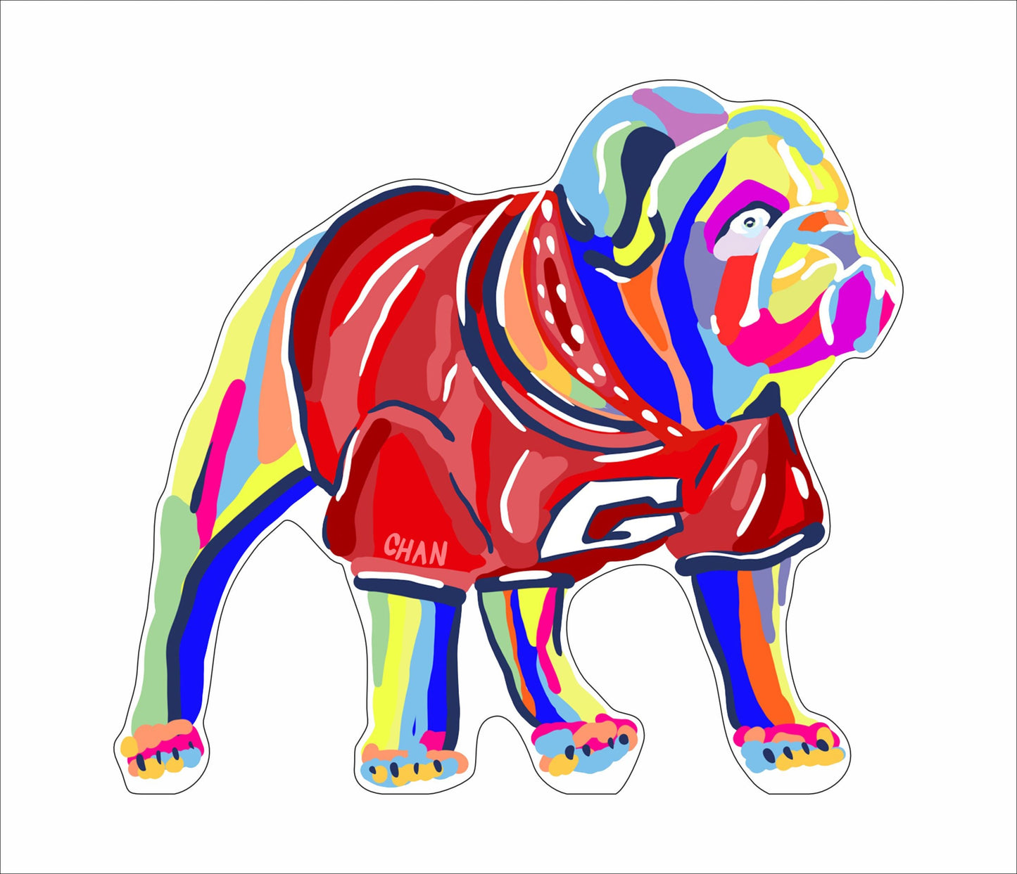 CSA-016 Classic City Dawg | 0.75in. Acrylic Contour | Mix and  Match (any 10+)