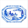 Blue & White Watercolor Tray | 0.75in. Acrylic Cutout  | Case (any 10+)