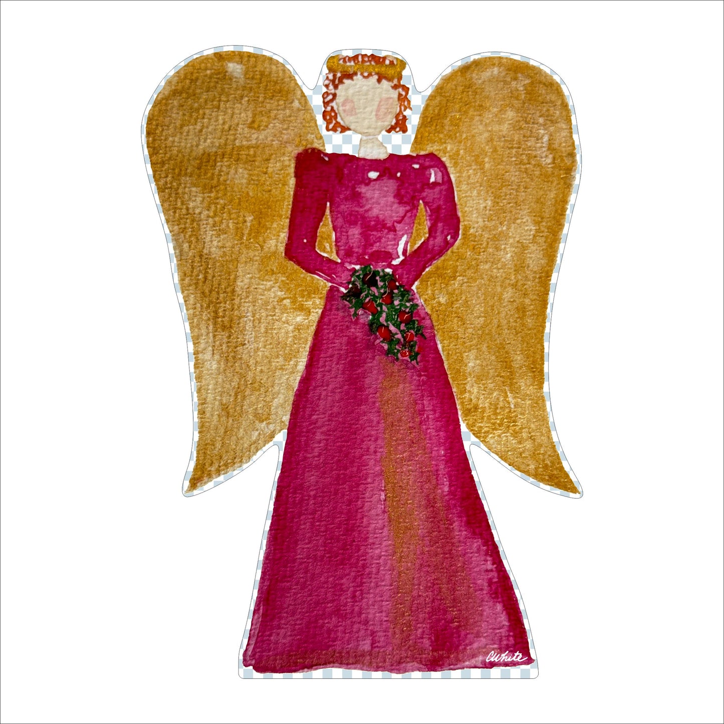 CWM-006 Evelyn Pink Angel | 0.75in. Acrylic Cutout | Single