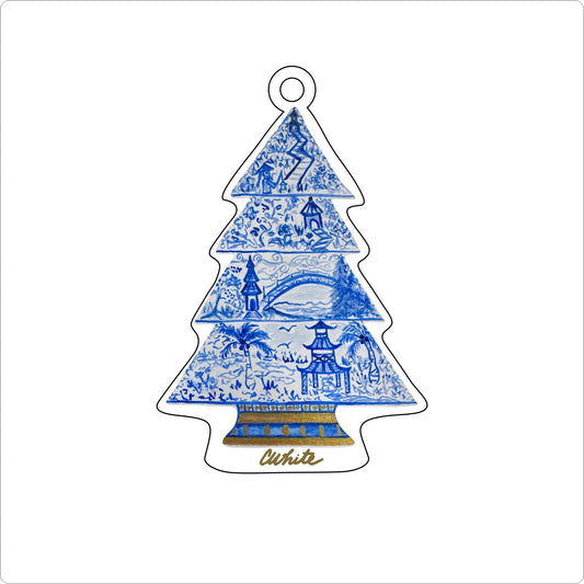 CWM-014 Chinoiserie Christmas Tree Ornament | 0.25Acrylic Ornament |