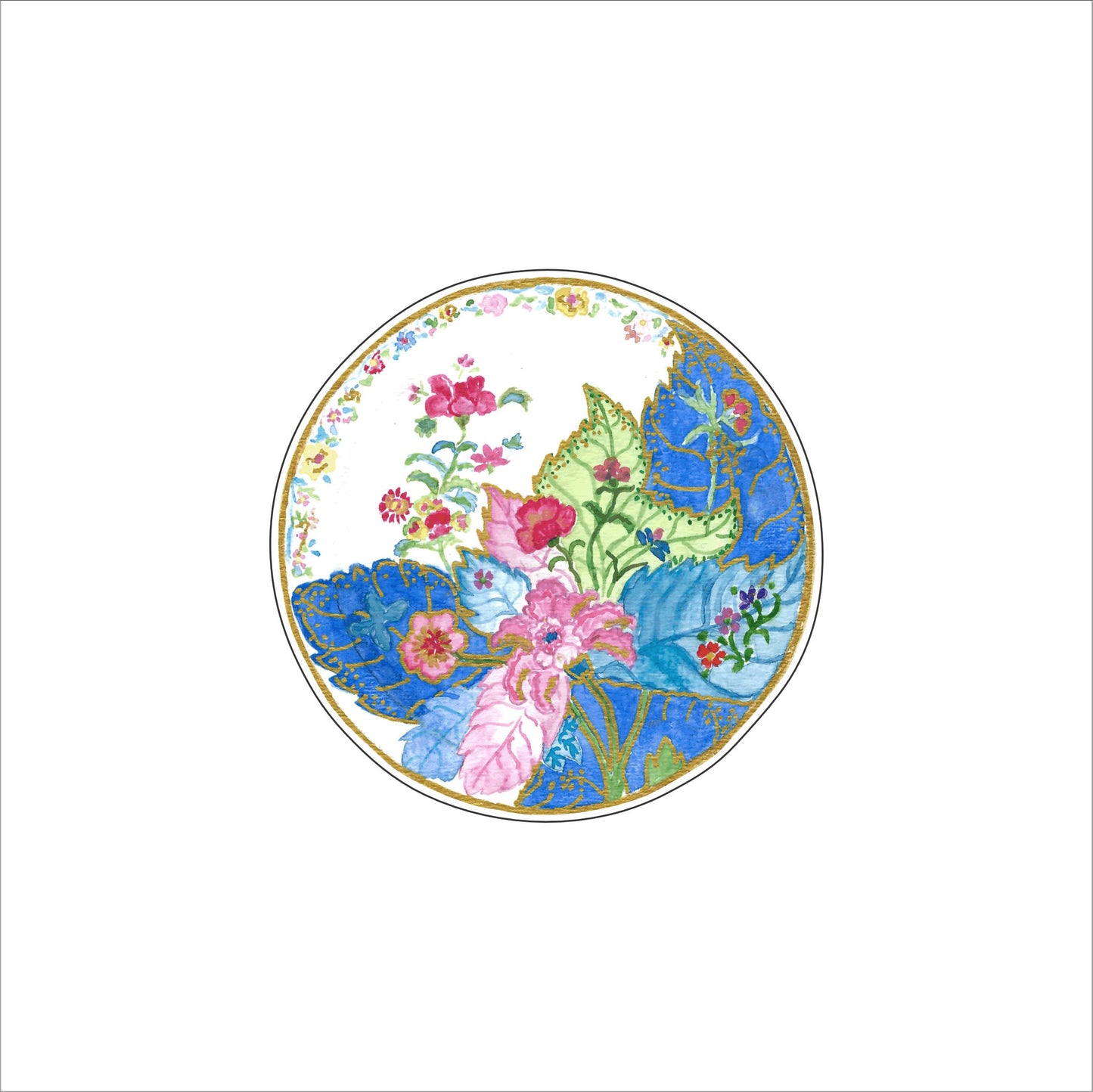 CWM-019 Tobacco Leaf Coaster | 0.50Acrylic Coaster with Clear Bumpers | Set of 4