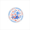 CWM-022 Blue & Orange Coaster | 0.50Acrylic Coaster with Clear Bumpers | Set of 4