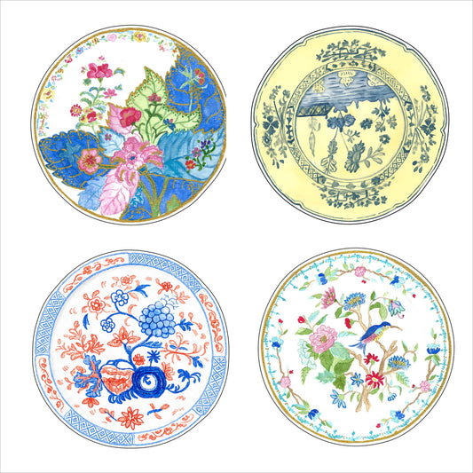 CWM-024 Coaster Pack | 0.5Acrylic Coaster with Clear Bumpers | Set of 4