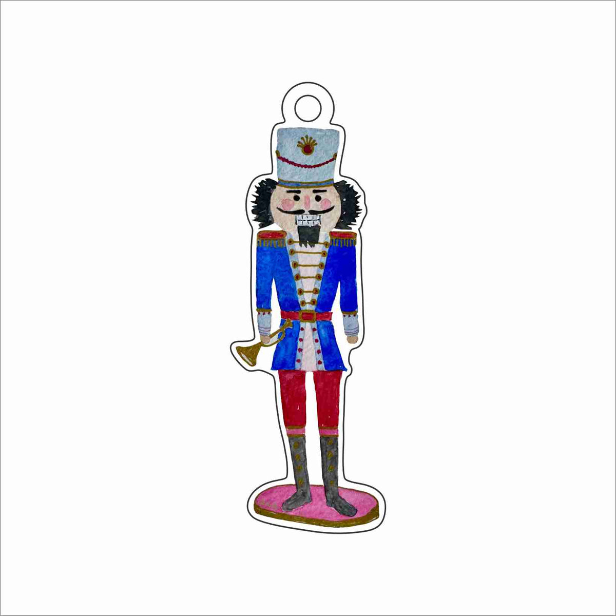 CWM-026 Blue Nutcracker Ornament | 0.25Acrylic Ornament