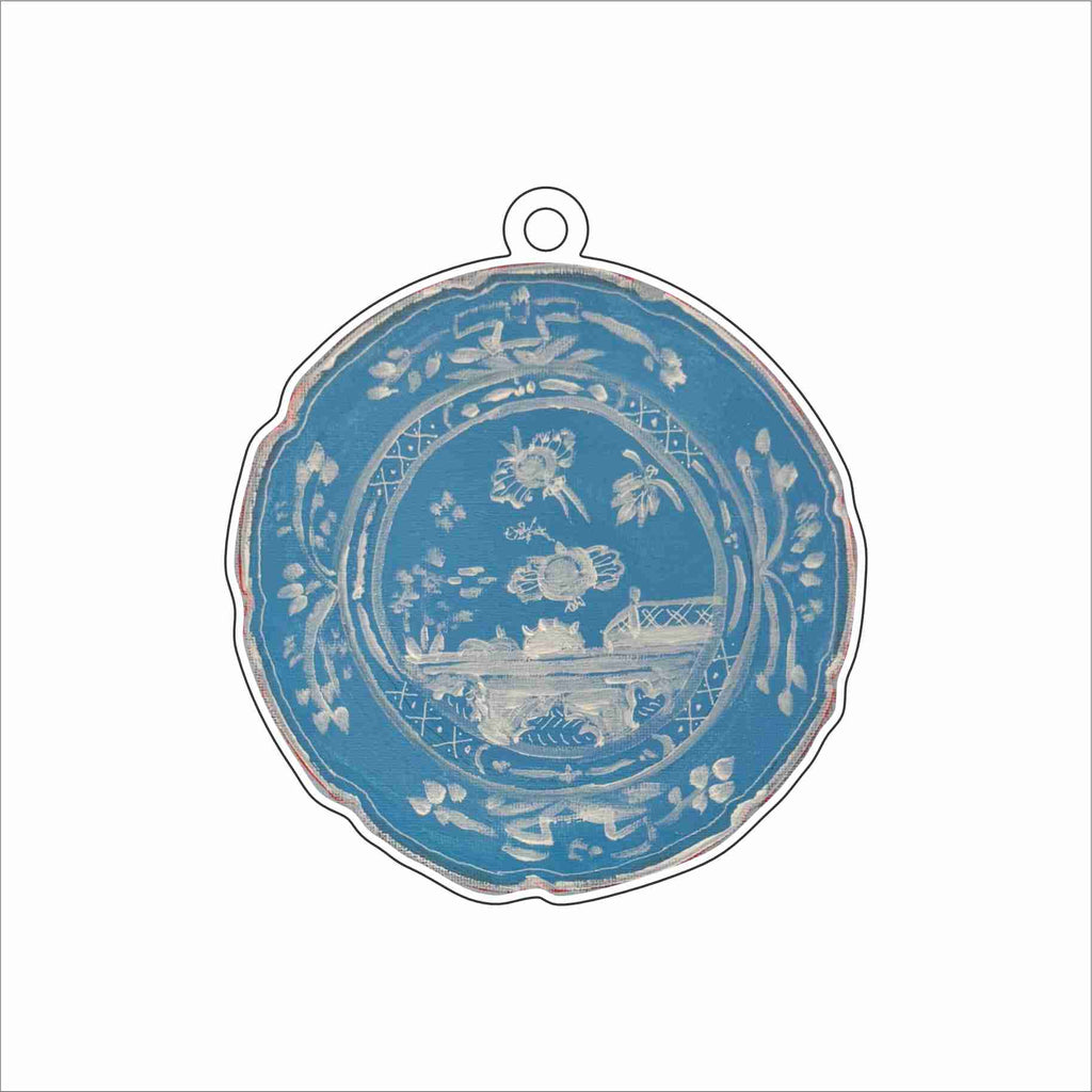 CWM-028 Ginori Light Blue Plate Ornament | 0.25Acrylic Ornament