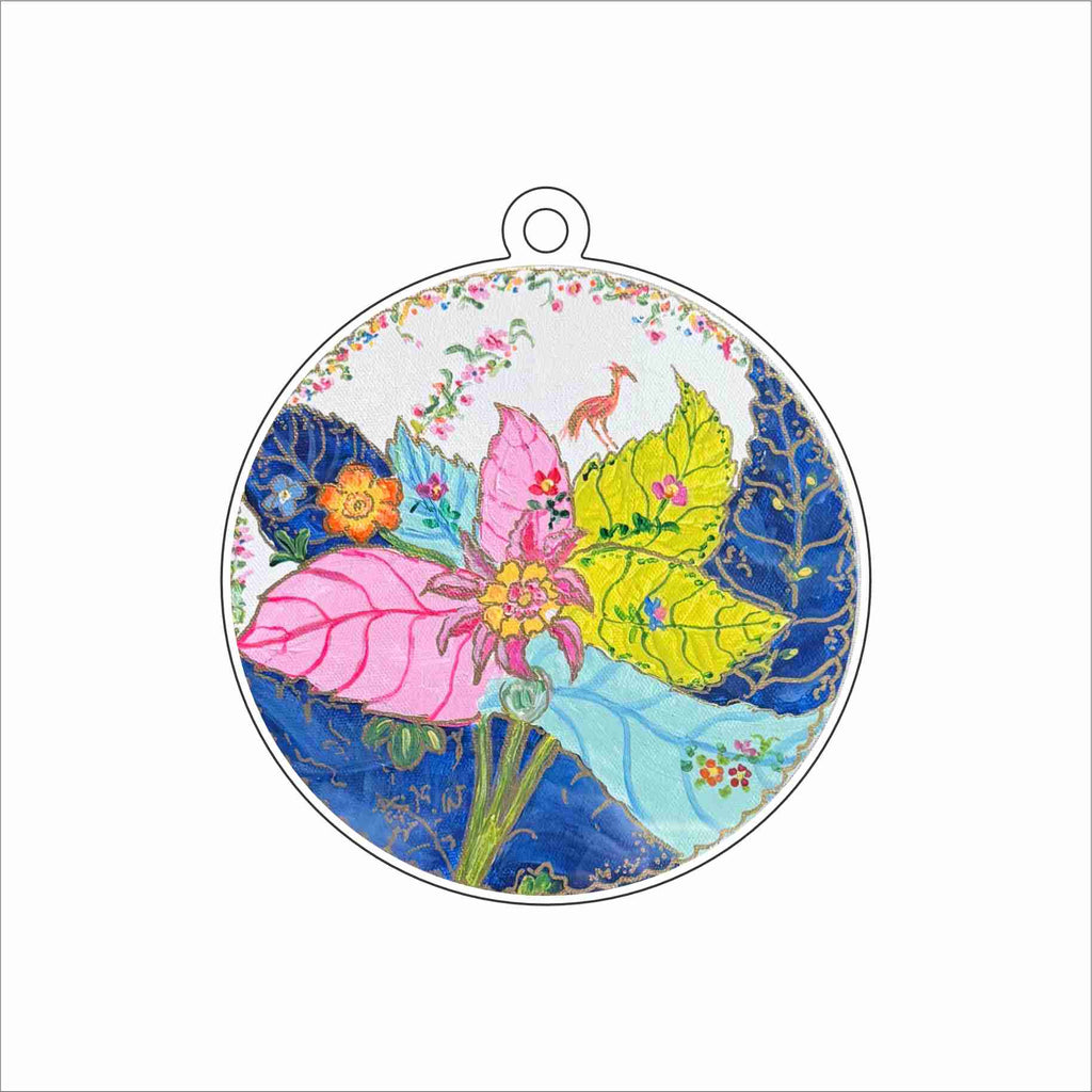 CWM-030 Tobacco Leaf Plate Ornament | 0.25Acrylic Ornament