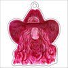 CYTA-129 Pink Cowgirl Ornament  | 0.25Acrylic Ornament |
