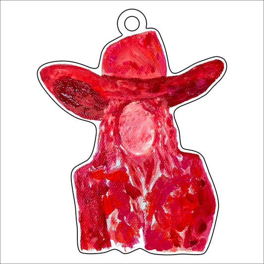 CYTA-132 Red Cowgirl Ornament | 0.25Acrylic Ornament | Case of 25