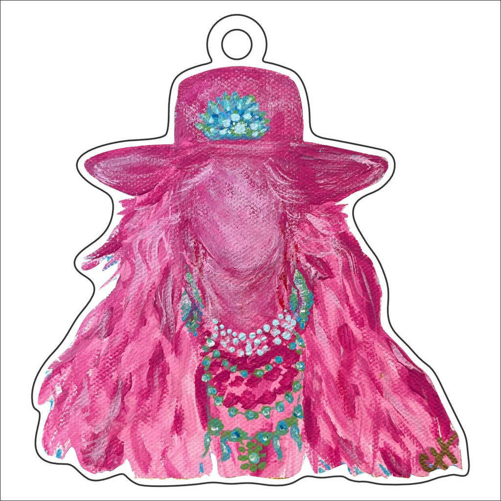 CYTA-135 Blue Cowgirl Ornament  | 0.25Acrylic Ornament | Case of 25