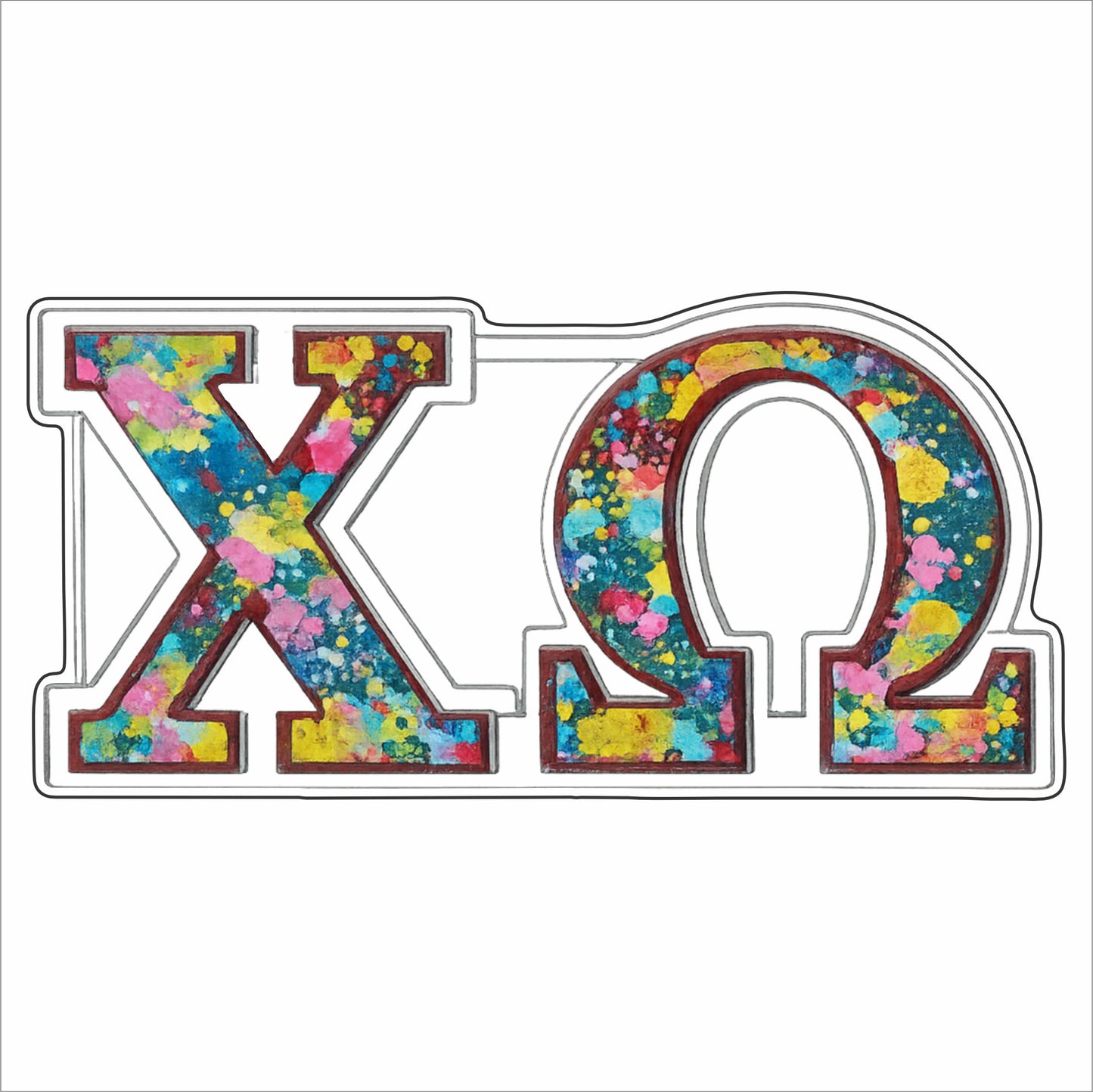 CYTA-146 Chi Omega | 0.50Acrylic Mini Contour