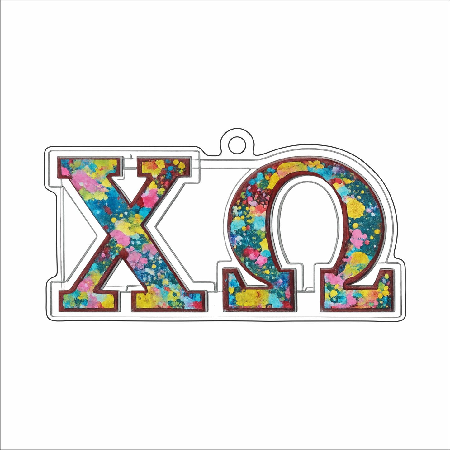 CYTA-158 Chi Omega Ornament | 0.25Acrylic Ornament | Case of 25