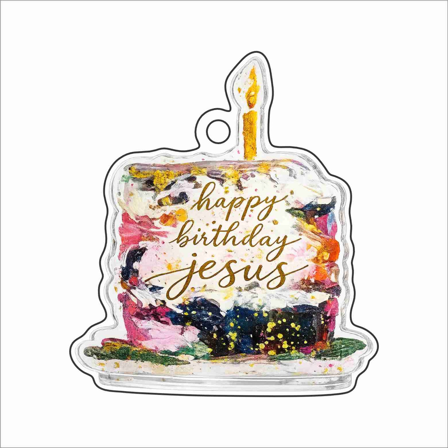 CYTA-173 Birthday Cake Ornament | 0.25Acrylic Ornament | Case of 25