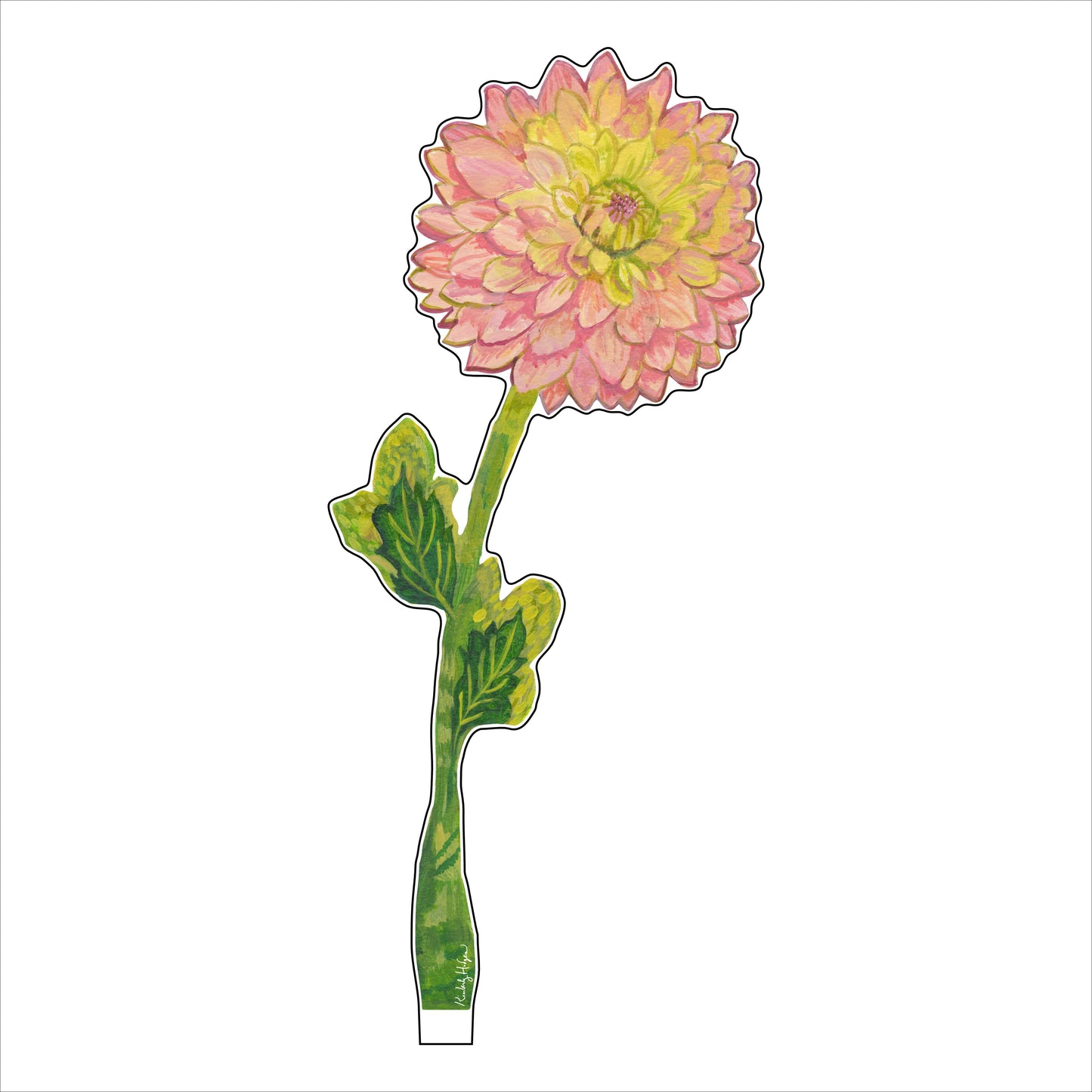 Cafe Au Lait Dahlia | 0.25in. Acrylic Floral