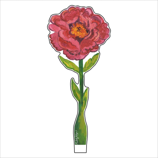 Carmine Peony | 0.25in. Acrylic Floral