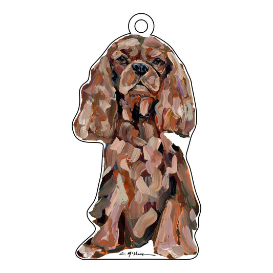 Cavalier King Charles Ruby Sitting | 0.25in. Acrylic Ornament | Case of 25