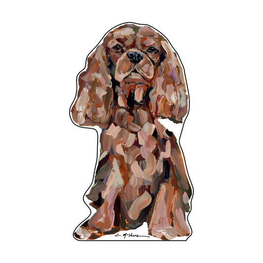 Cavalier King Charles Ruby Sitting | 0.75in. Acrylic Shelfie | Case of 25