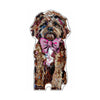 Cavapoo Red Pink Bow | 0.75in. Acrylic Cutout | Case Bundle any 10+ (Pack of 1)