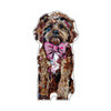 Cavapoo Red Pink Bow | 0.75in. Acrylic Shelfie | Case of 25